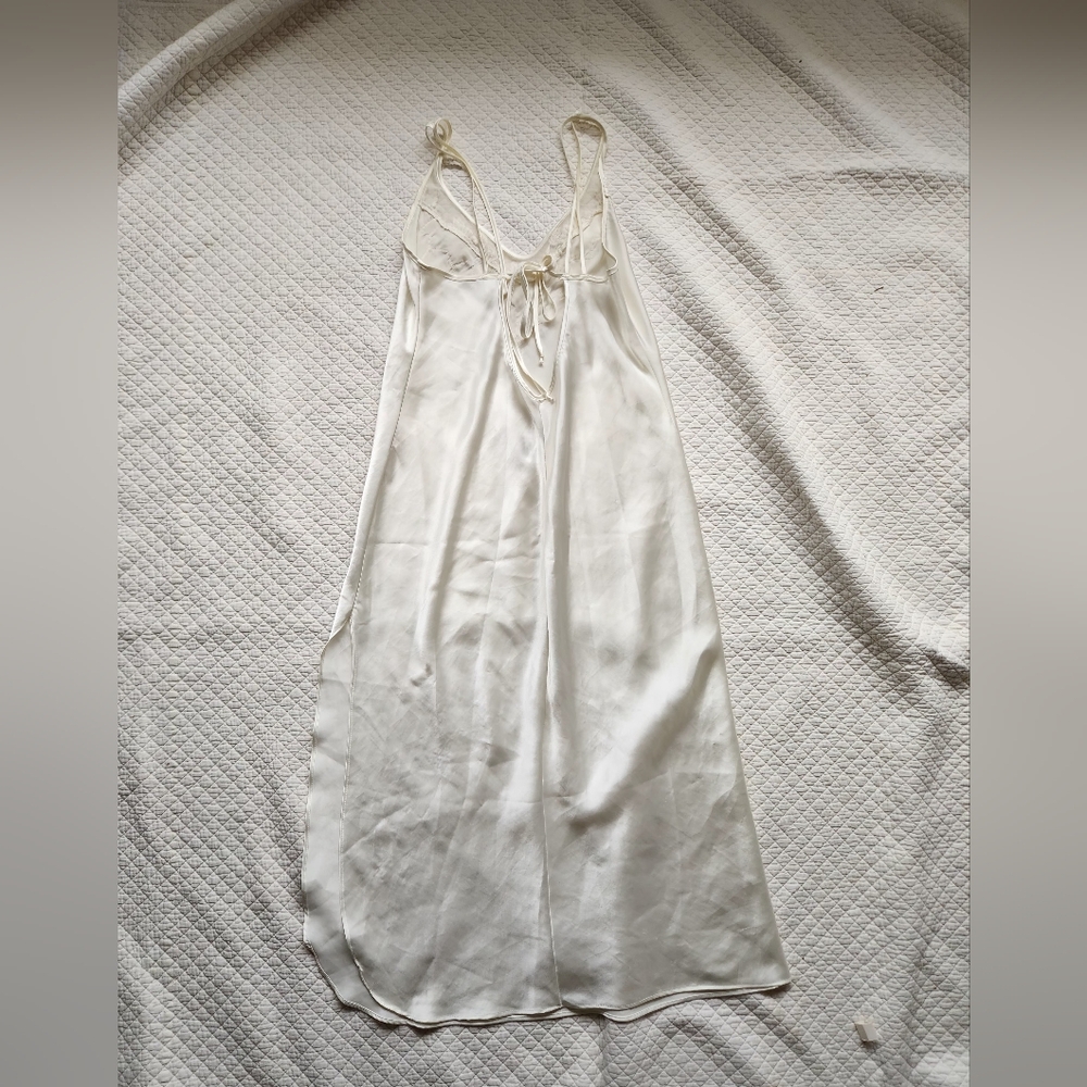 Elegant Cream Lace Slip Dress - Picture 2 of 4